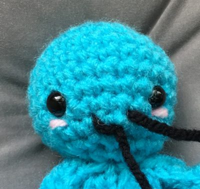 Cuteeeshop Kawaii Red and Blue Octopus Beginners Crochet Kit with