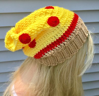 Pizza Slouchy Hat Crochet Pattern ~ Crafty Kitty Crochet