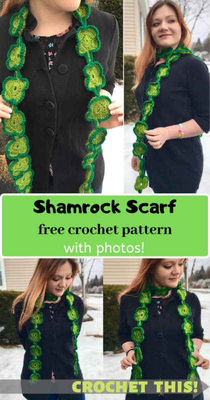 Set of 4 Crochet Shamrock Pins (Made and ready to ship) crochet Pins / St  Patty's day pins shamrock pins