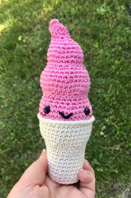 Make-to-Order Adorable Kawaii Crochet Ice Cream Cone Plushie – Happy  Vanilla Crochet