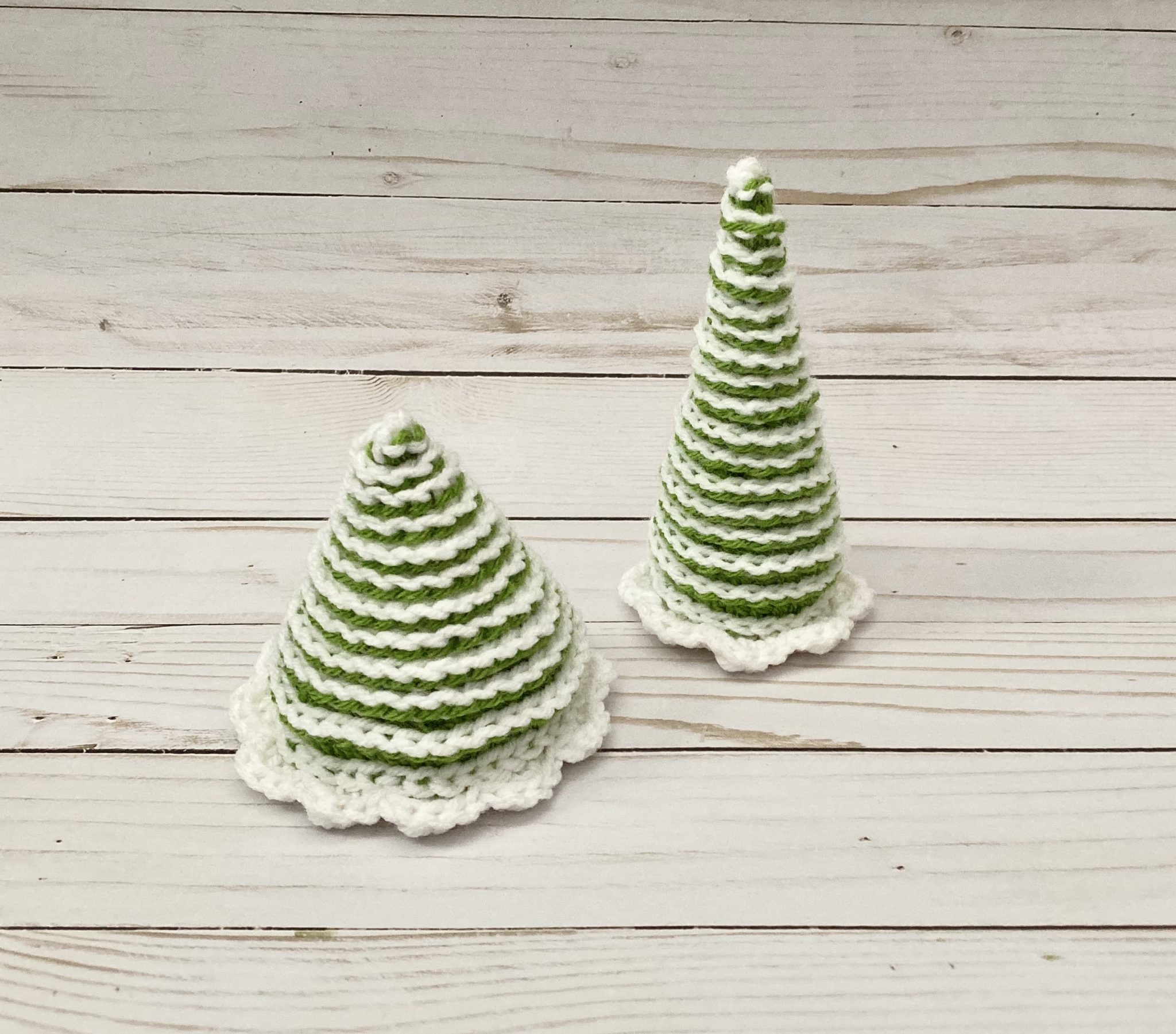 12 Weeks of Christmas: Snow-Tipped Tree Ornaments - Crochet Pattern ...