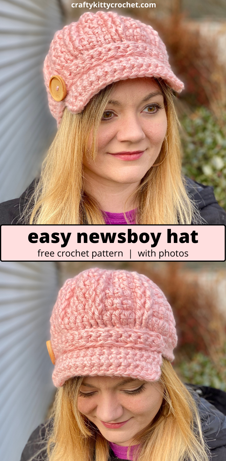 Capitol Couture Newsboy Hat Crochet Pattern Crafty Kitty Crochet