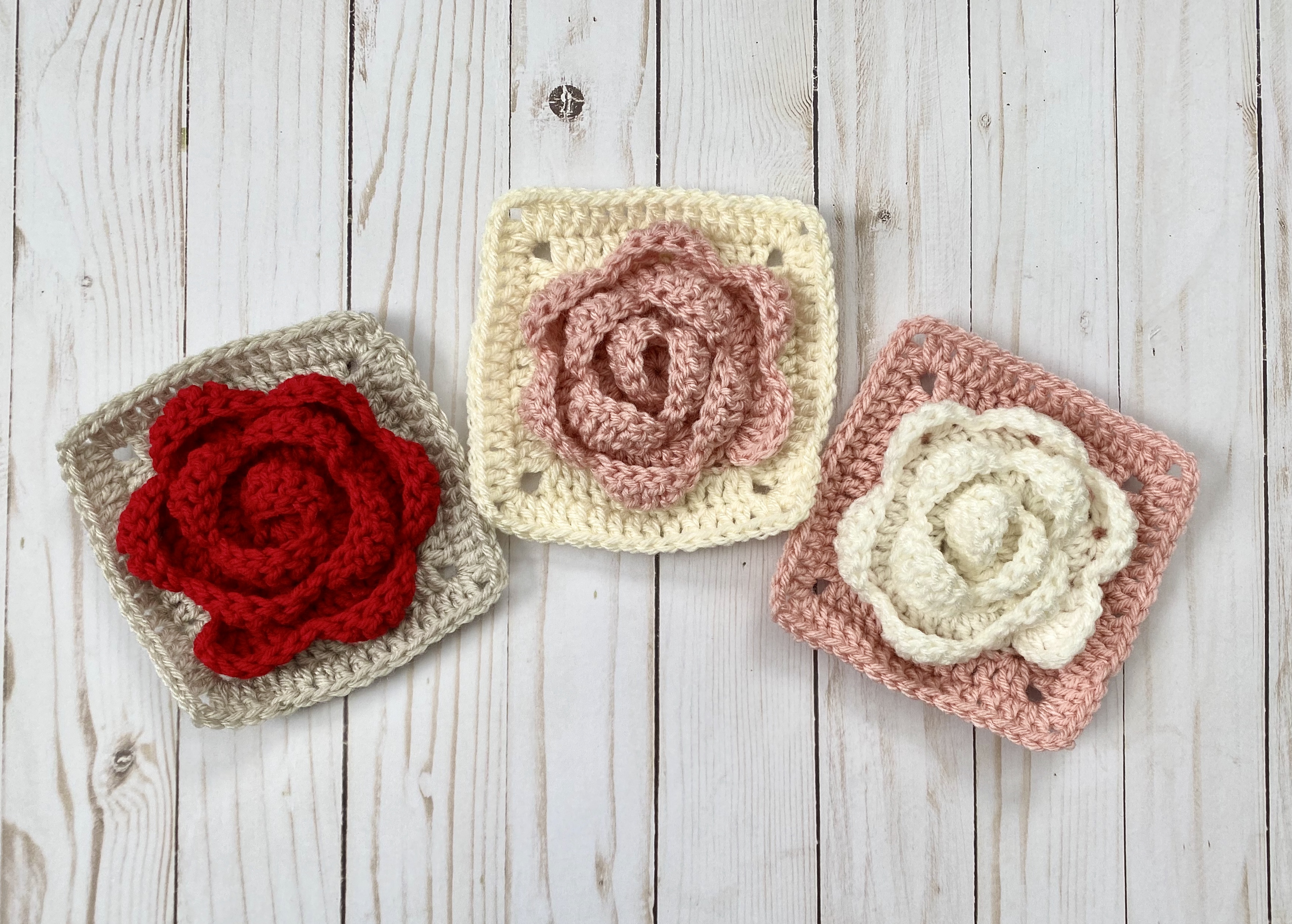 making crochet roses