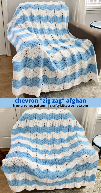 Easy Chevron Afghan Crochet Pattern Crafty Kitty Crochet