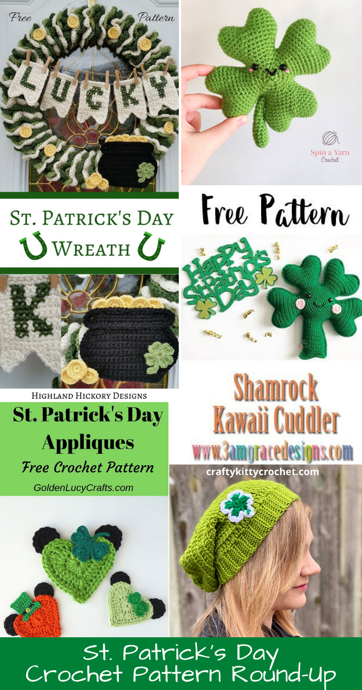 St. Patrick's Day Crochet Pattern RoundUp Crafty Kitty Crochet