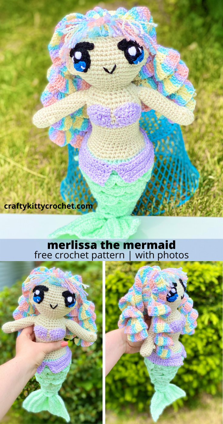 Merlissa the Mermaid - Amigurumi Crochet Pattern ~ Crafty Kitty Crochet