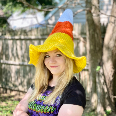 Candy Corn Witch Hat Crochet Pattern ~ Crafty Kitty Crochet