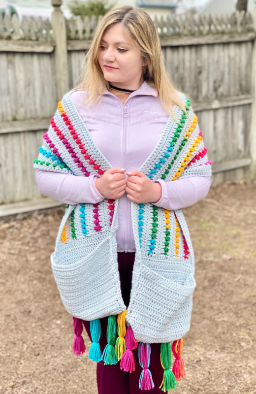 Free pattern: Rainbow After the Storm Shawlette (Make it for Me