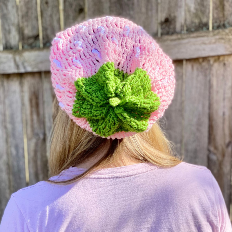 Cherry Blossom Slouchy Hat Crochet Pattern ~ Crafty Kitty Crochet