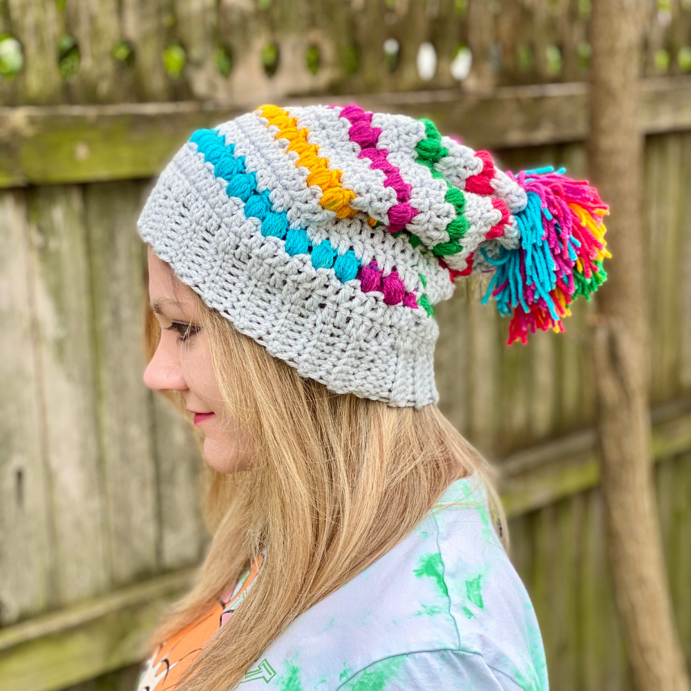 Rainbow After the Storm Slouchy Hat - Crochet Pattern ~ Crafty Kitty ...