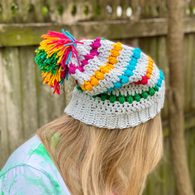 Rainbow After the Storm Slouchy Hat - Crochet Pattern ~ Crafty Kitty ...