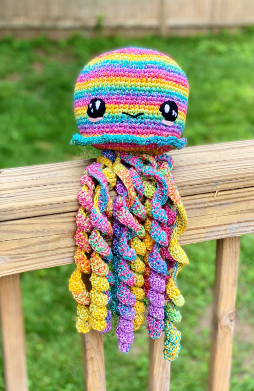 Rainbow the Amigurumi Jellyfish - Crochet Pattern ~ Crafty Kitty Crochet