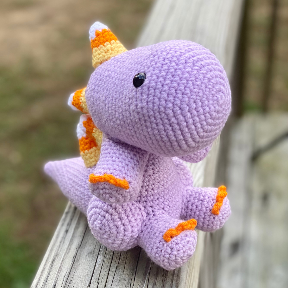 Cornzilla the Candy Corn Dinosaur - Crochet Pattern ~ Crafty Kitty Crochet