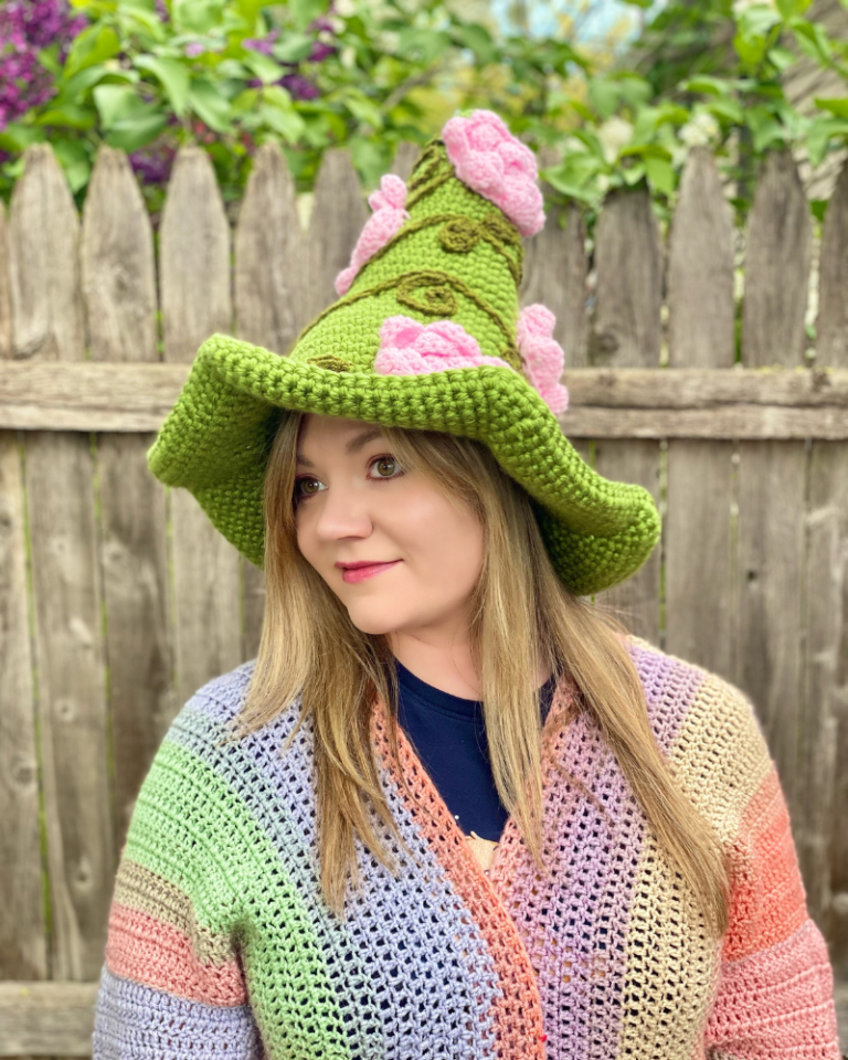 Rose Witch Hat - Crochet Pattern ~ Crafty Kitty Crochet