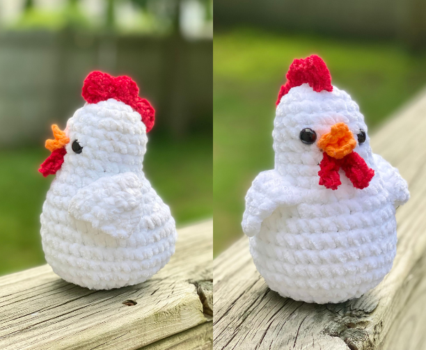 How to make a cute crochet amigurumi chicken pattern - FREE