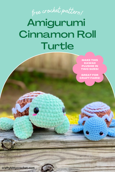 Amigurumi Cinnamon Roll Turtle - Crochet Pattern ~ Crafty Kitty Crochet